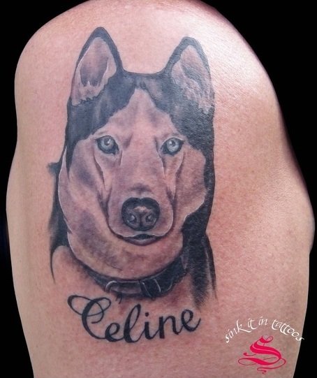 husky tattoo