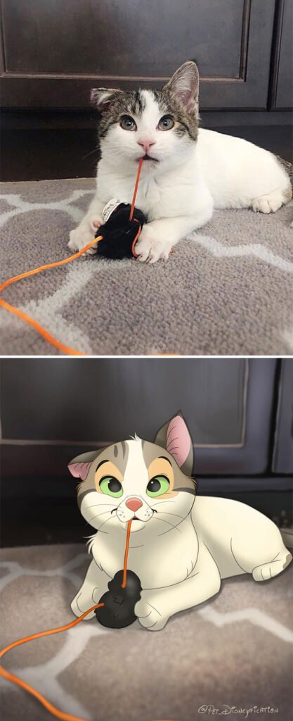 Artist “Disneyfies” Peoples’ Pets