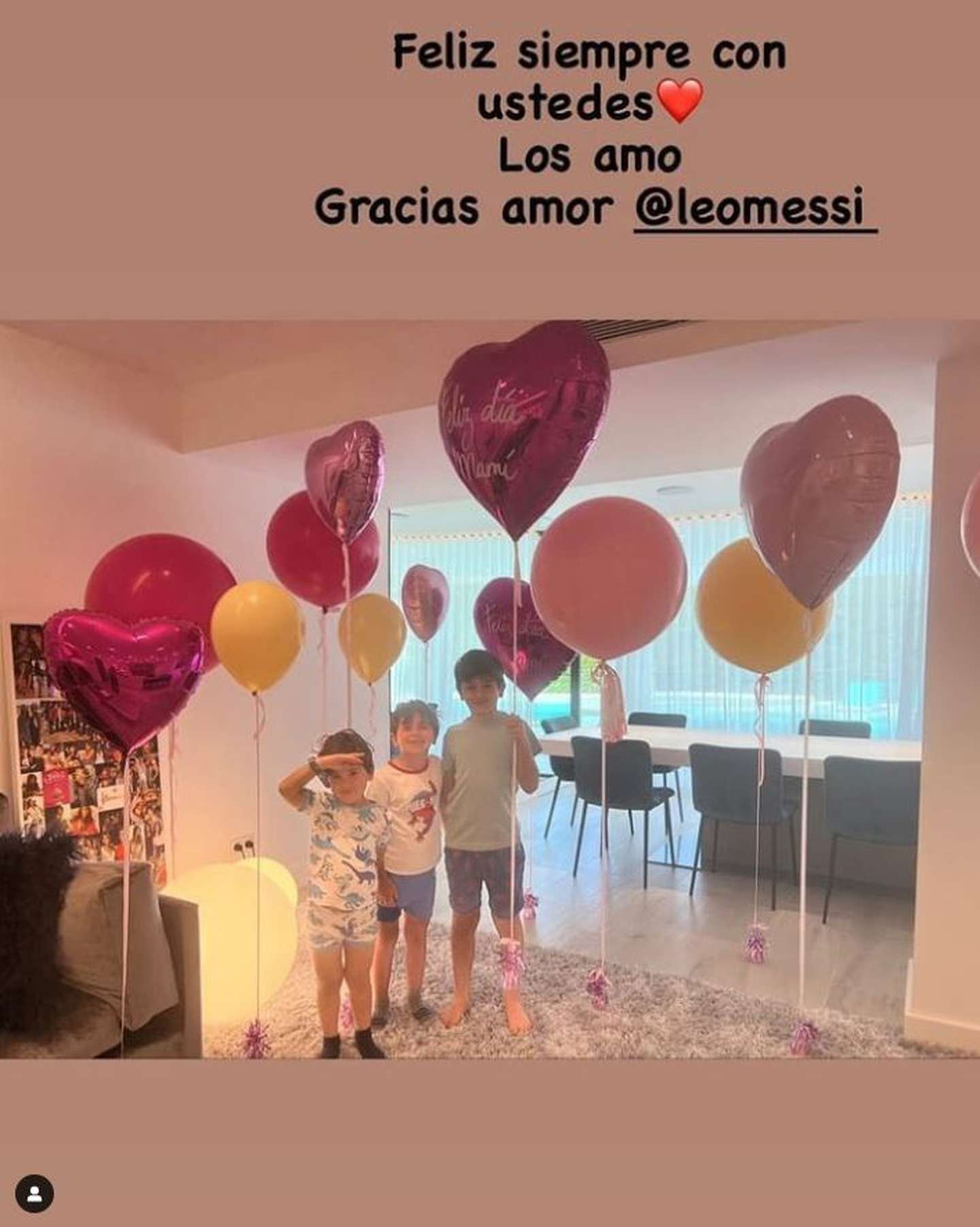 Lionel Messi and his children surprised Antonela Roccuzzo on Mother’s Day in Spain