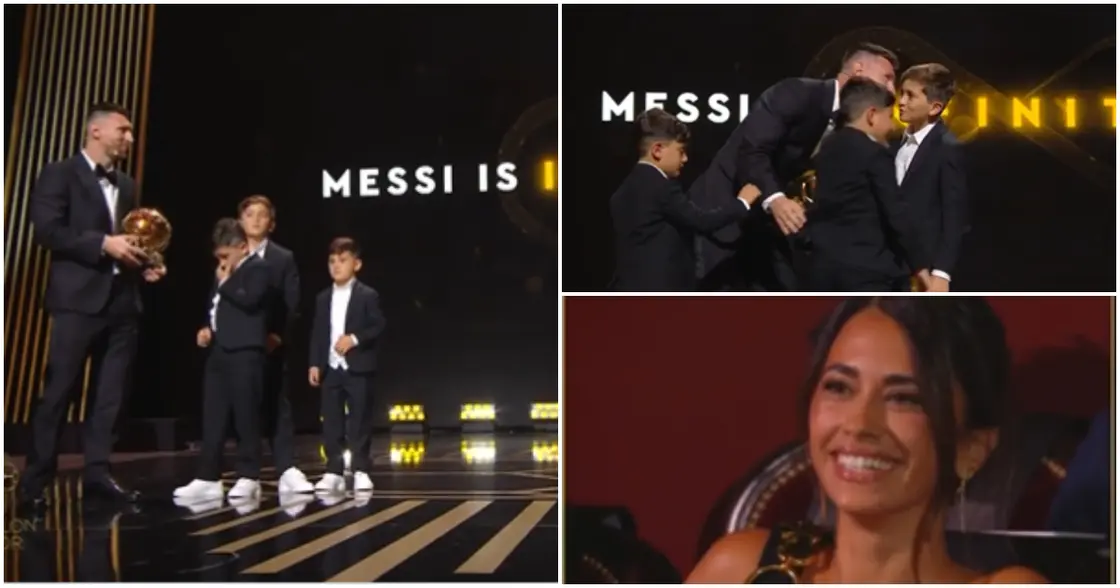 Lionel Messi's Wife Filled With Joy as Sons Join Father on Stage for Eighth Ballon D'Or: Video